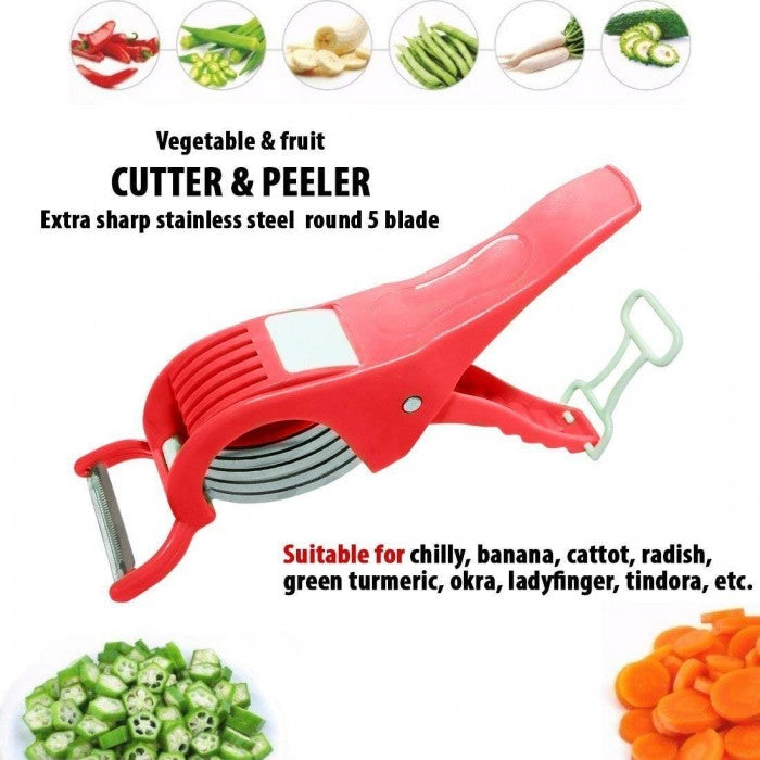 Multi Vegetable & Fruit Cutter – 5 Blade Slicer