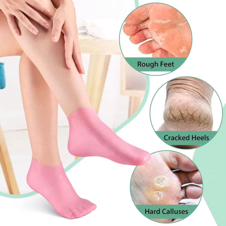 Silicone Gel Socks – Foot Care Moisturizing Socks