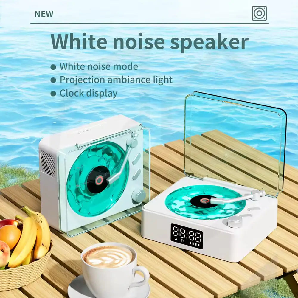 Mini Vinyl Player Aid Speaker White Noise