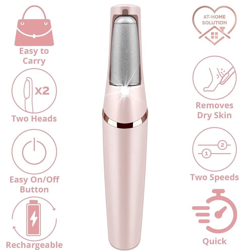 2-in-1 Rechargeable Pedicure Callus Remover – Dual Speed