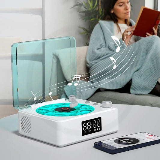 Mini Vinyl Player Aid Speaker White Noise