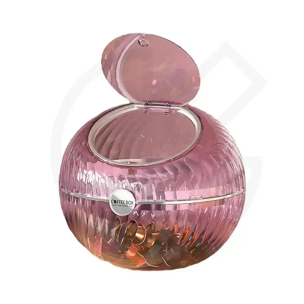 Transparent Coffee Pod Storage Box – Crystal Round Organizer