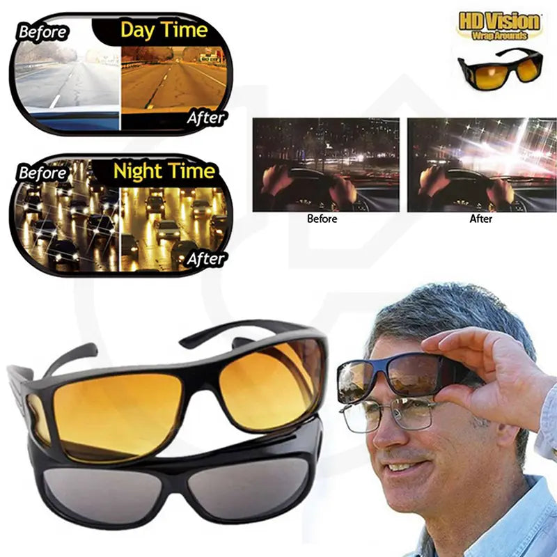 2-in-1 HD Vision Driving Glasses Set