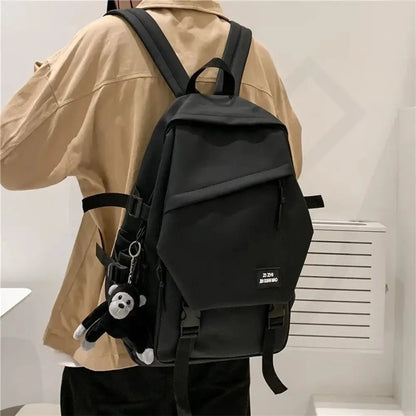 Stylish Unisex Nylon Backpack Lightweight Dual-Shoulder