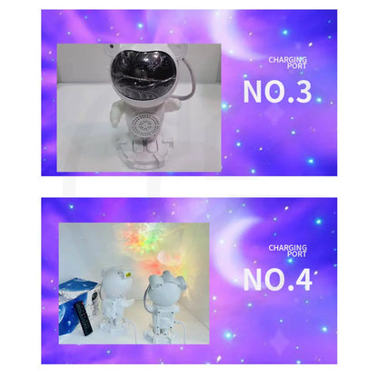 Night Light Laser Ambiance Lamp Bluetooth Speaker Astronaut Nebula Projector