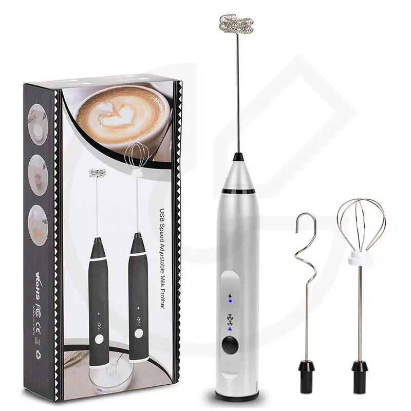 3-in-1 USB Rechargeable Electric Milk Frother & Handheld Whisk