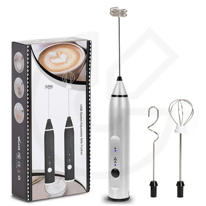 3-in-1 USB Rechargeable Electric Milk Frother & Handheld Whisk
