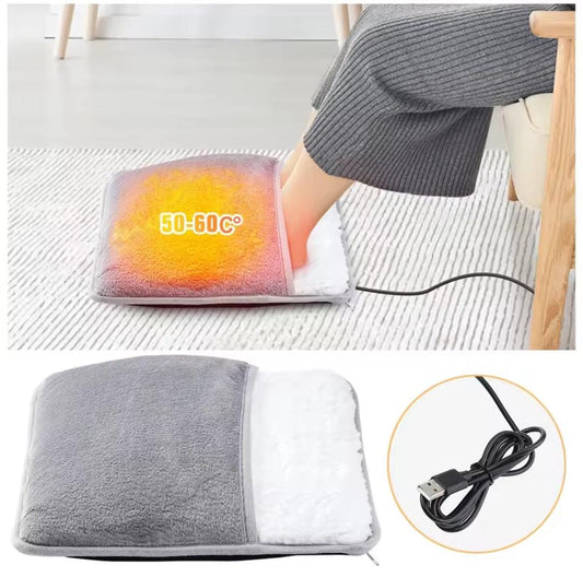 Electric Foot Heating Pad – USB Rechargeable Plush Warmer