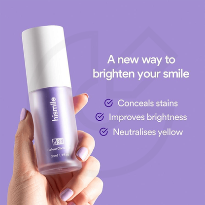 Hismile v34 Colour Corrector Serum Purple Teeth Whitening 