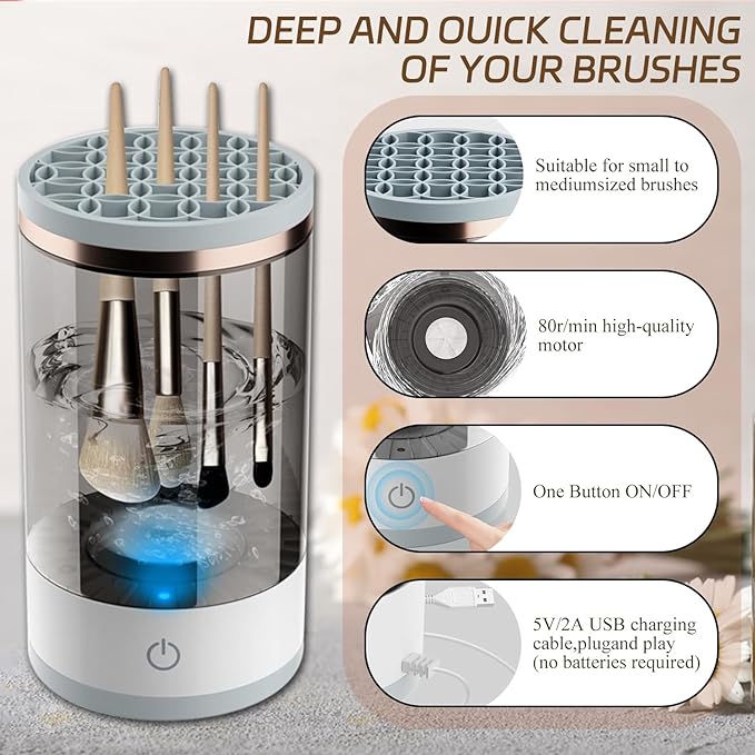 Makeup Brush Cleaner – Electric Automatic Washer & Dryer