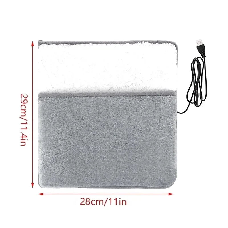 Electric Foot Heating Pad – USB Rechargeable Plush Warmer