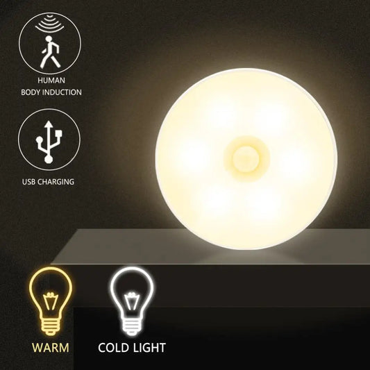 Intelligent Night Light – USB Rechargeable Wardrobe & Home Lamp
