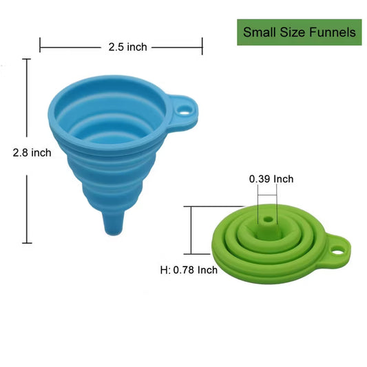 Mini Foldable Silicone Funnel – Kitchen Liquid Dispenser