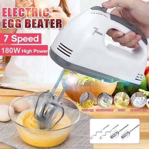 Scarlett Hand Mixer – 7 Speed with Beaters & Dough Hooks