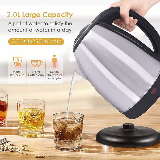 2.0L Automatic Electric Stainless Steel Kettle – With Box
