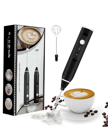 3-in-1 USB Rechargeable Electric Milk Frother & Handheld Whisk