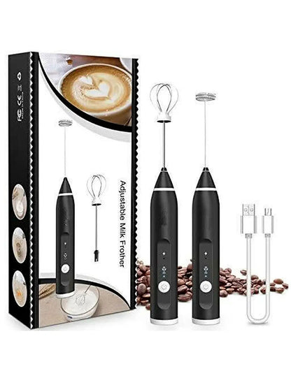 3-in-1 USB Rechargeable Electric Milk Frother & Handheld Whisk